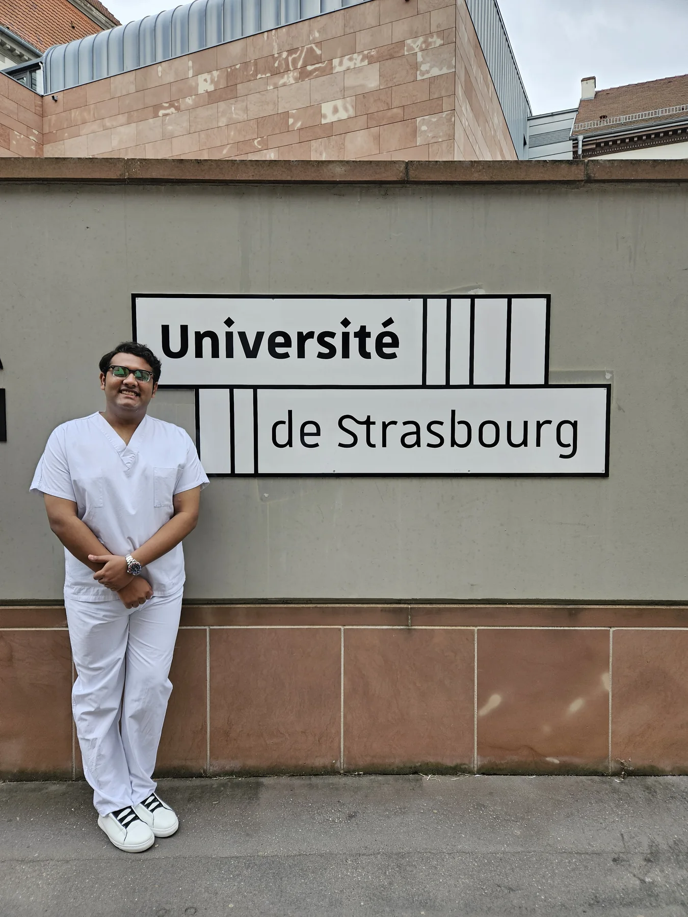 Dr. SHUBHAN GANDHI during his clinical exchange at the University of Strasbourg